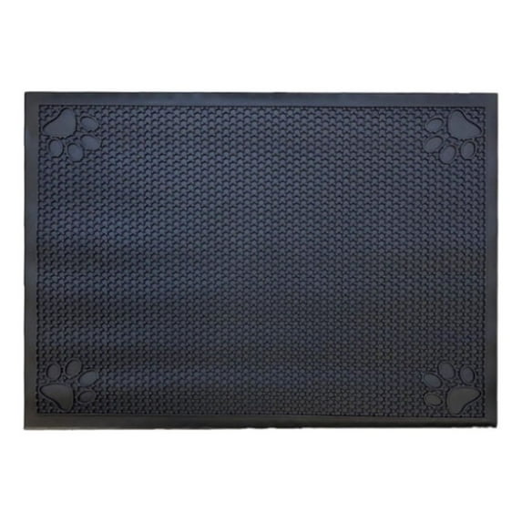 Covered Living Non-Slip Pet Food Mat with Honeycomb Grips 23" x 18", Standard Size, Waterproof, Black