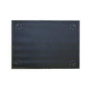 Covered Living Non-Slip Pet Food Mat with Honeycomb Grips, Extra Large, Waterproof, 36" x 23", Black