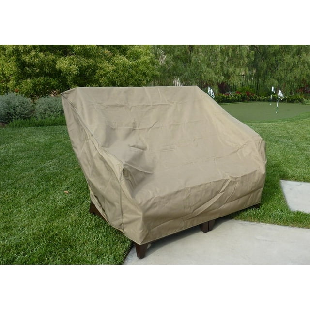 Covered Living Patio Loveseat / Bench Covers with Velcro Cover up to 60