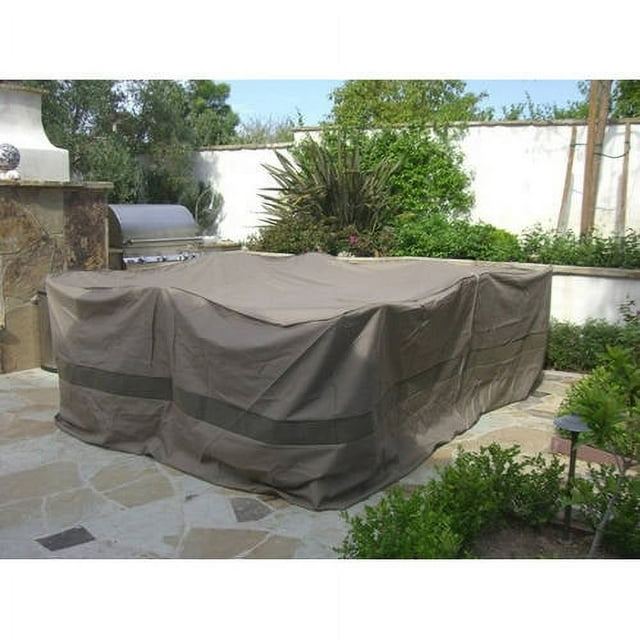 Covered Living Patio Set Square Cover 116"x116" Fits Patio Round/square Table, Center hole for umbrella