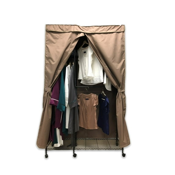 Covered Living Portable Garment Rack Cover 48"W x 18"D x 75"H, Khaki