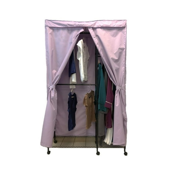 Covered Living Portable Garment Rack Cover 48"W x 18"D x 75"H, Lilac Purple