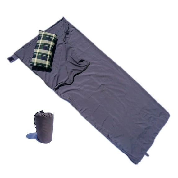 Covered Living Sleeping Bag Liner Rectangular Travel Sheet with Zipper