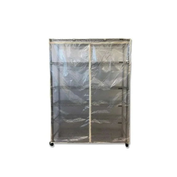 Covered Living Storage Shelving Unit Cover, fits racks 36"W x 14"D x 54"H all see through mesh PVC