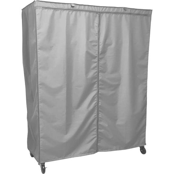 Covered Living Storage Shelving unit cover, fits racks 48"Wx18"Dx72"H in Charcoal Grey