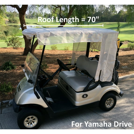 Covered Living Yamaha Drive Beige, Polyester, 2 Seater Fit, Golf Cart Cover, 70in L x 48in W