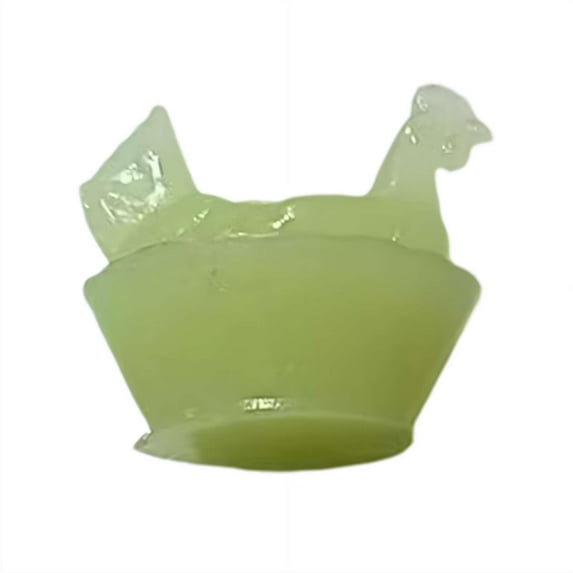 Covered Mini Glass Hens on Nests, Vintage Farmhouse Decor, Depression Style Glass Hen on Nest Chicken Salt Cellar Dish, Bowl with Lid, Easter Gifts