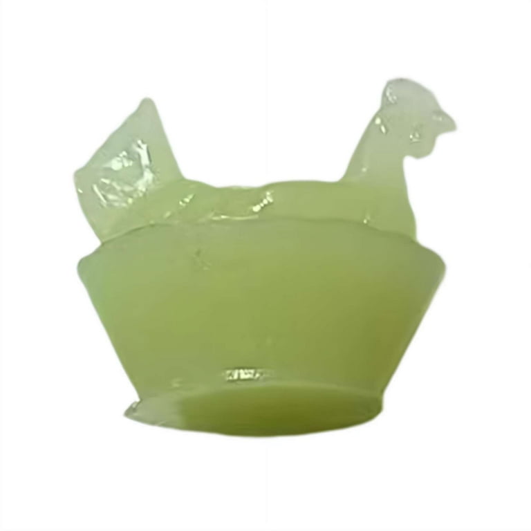 Covered Mini Glass Hens on Nests, Vintage Farmhouse Decor