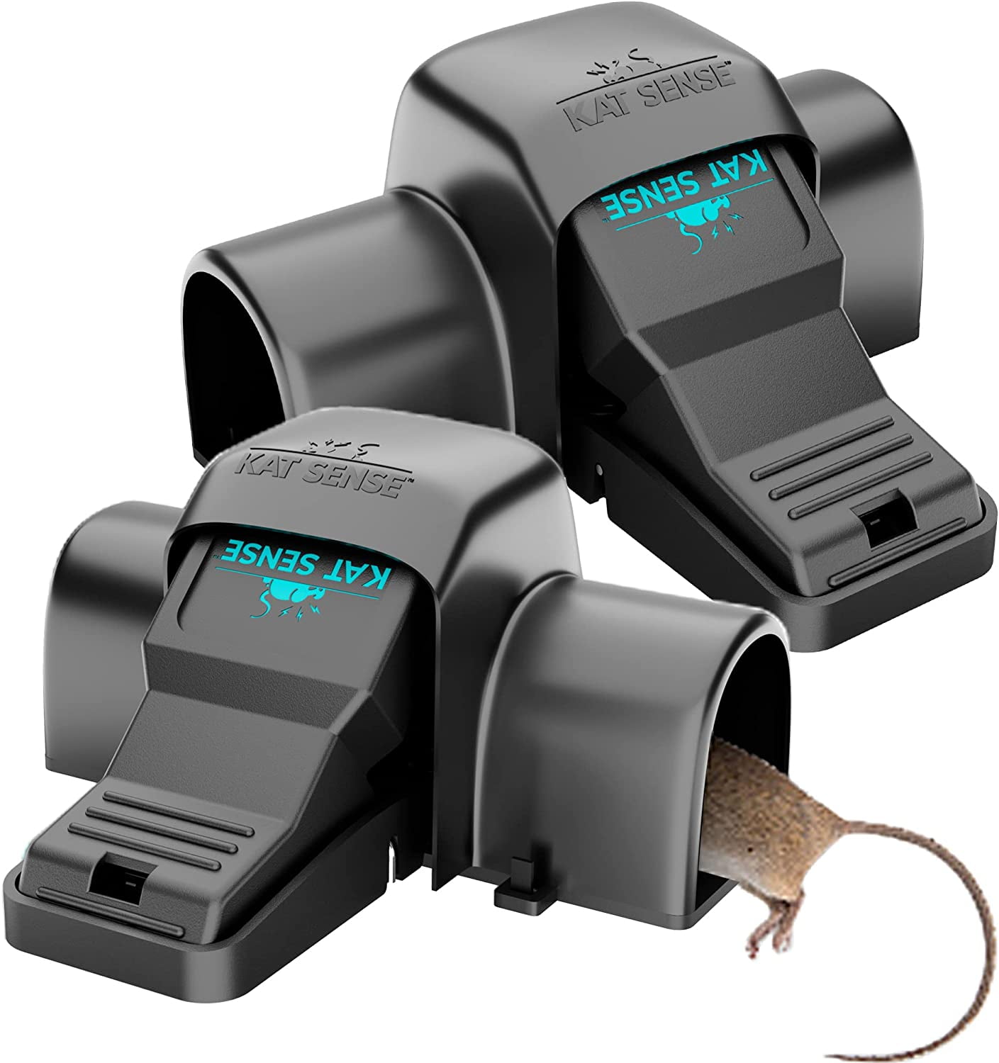 Covered Rat & Chipmunk Traps, Prevents Accidental Triggering with Tunneled Design, Quick Humane Kill, Indoor 'N Outdoor Mouse Snap Traps