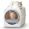 thumbnail image 1 of Covered Semi-Automatic Self Cleaning Pull and Scoop Cat Litter Box Odor Control,Non-Electric, 1 of 7