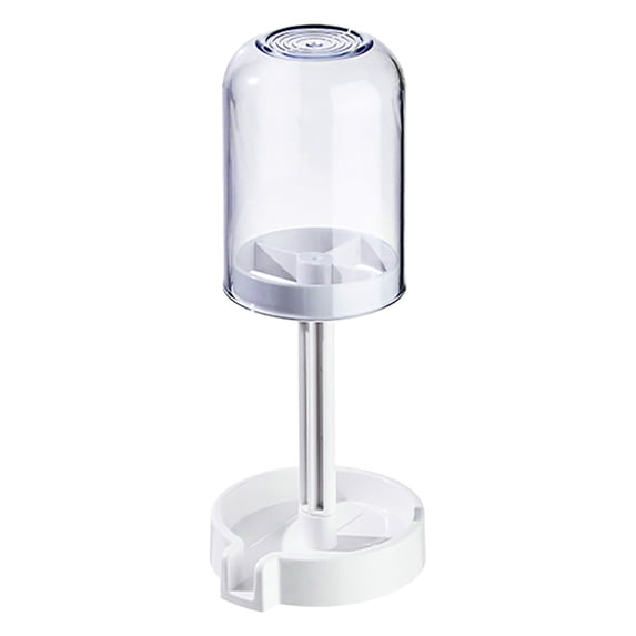Covered Toothbrush Holder with Cup, Multifunctional 3-Slot Bathroom Organizer for Electric And Manual Toothbrushes, Dust-Proof Design with Deflector for Dry Storage, 1X Toothbrush Holder
