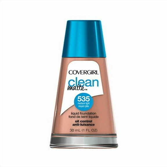 COVERGIRL Clean Matte Liquid Foundation Medium Light, 1 oz