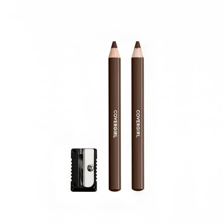 (2-Pack) COVERGIRL Easy Breezy Brow Fill + Define Eyebrow Pencil, 505 Rich Brown, 0.008 oz
