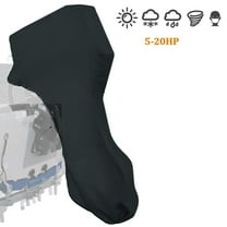Coverify Full Outboard Motor Cover for 5-20 HP Boat Engine Cover Waterproof 600D Oxford Black