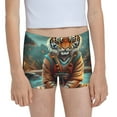 Easygdp Pond Meditating Tiger Girls Hipster Cotton Underwear Little