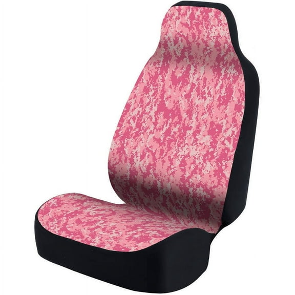 Coverking Universal Printed Seat Cover, Ultra Suede Digital Camo Pink