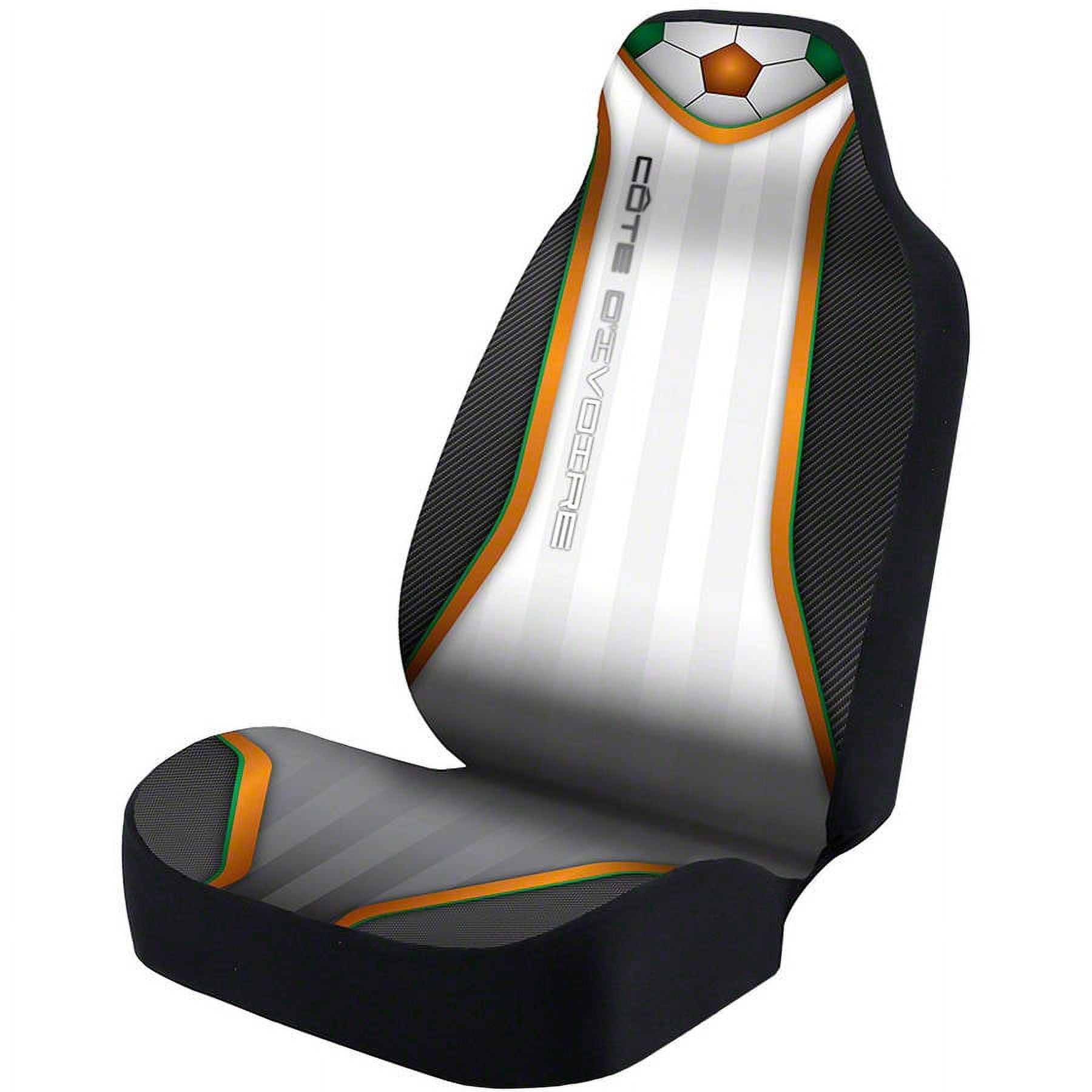 Coverking Universal Seat Cover Designer Ultra Suede, World Cup Ivory Coast