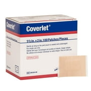 Coverlet Adhesive Patch Bandage 1-1/2 x 2, 100 per Box