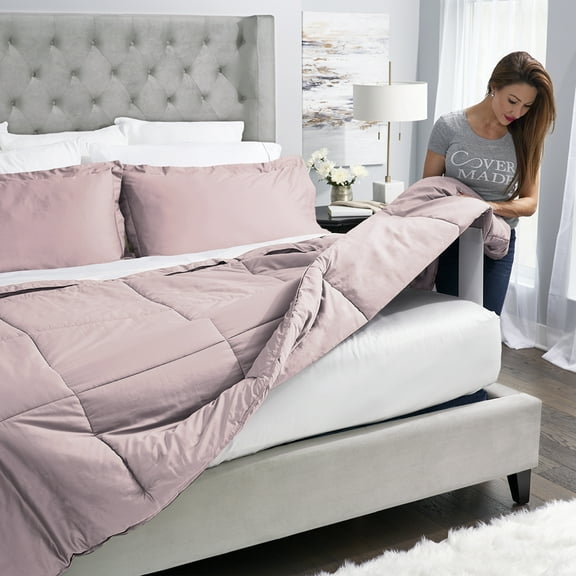 Covermade Easy Bed Making Down Alternative Comforter - Blush Pink King