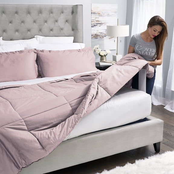 Covermade Easy Bed Making Down Alternative Comforter - Blush Pink Twin