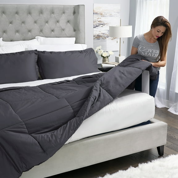 Covermade Easy Bed Making Down Alternative Comforter - Graphite Twin