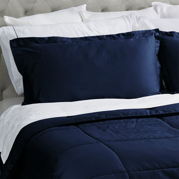 Covermade Sham Set- Navy Full/Queen