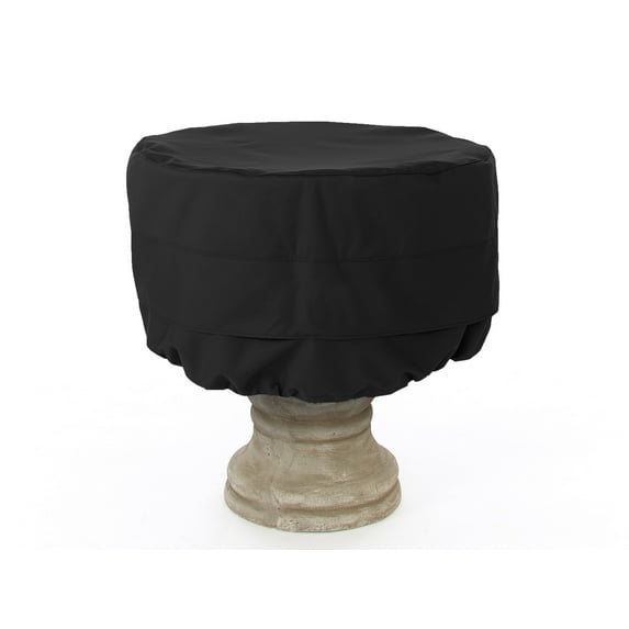 Covermates Bird Bath Cover -Heavy-Duty Polyester , Weather Resistant, Drawcord Hem, Outdoor Living Covers, 24DIAMETER x 18H, Ripstop Black