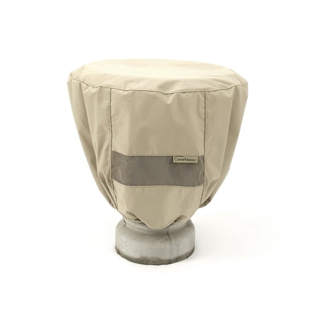Covermates Bird Bath Cover - Weather Resistant Polyester, Weather Resistant, Elastic Hem, Outdoor Living Covers, 24DIAMETER x 18H, Khaki