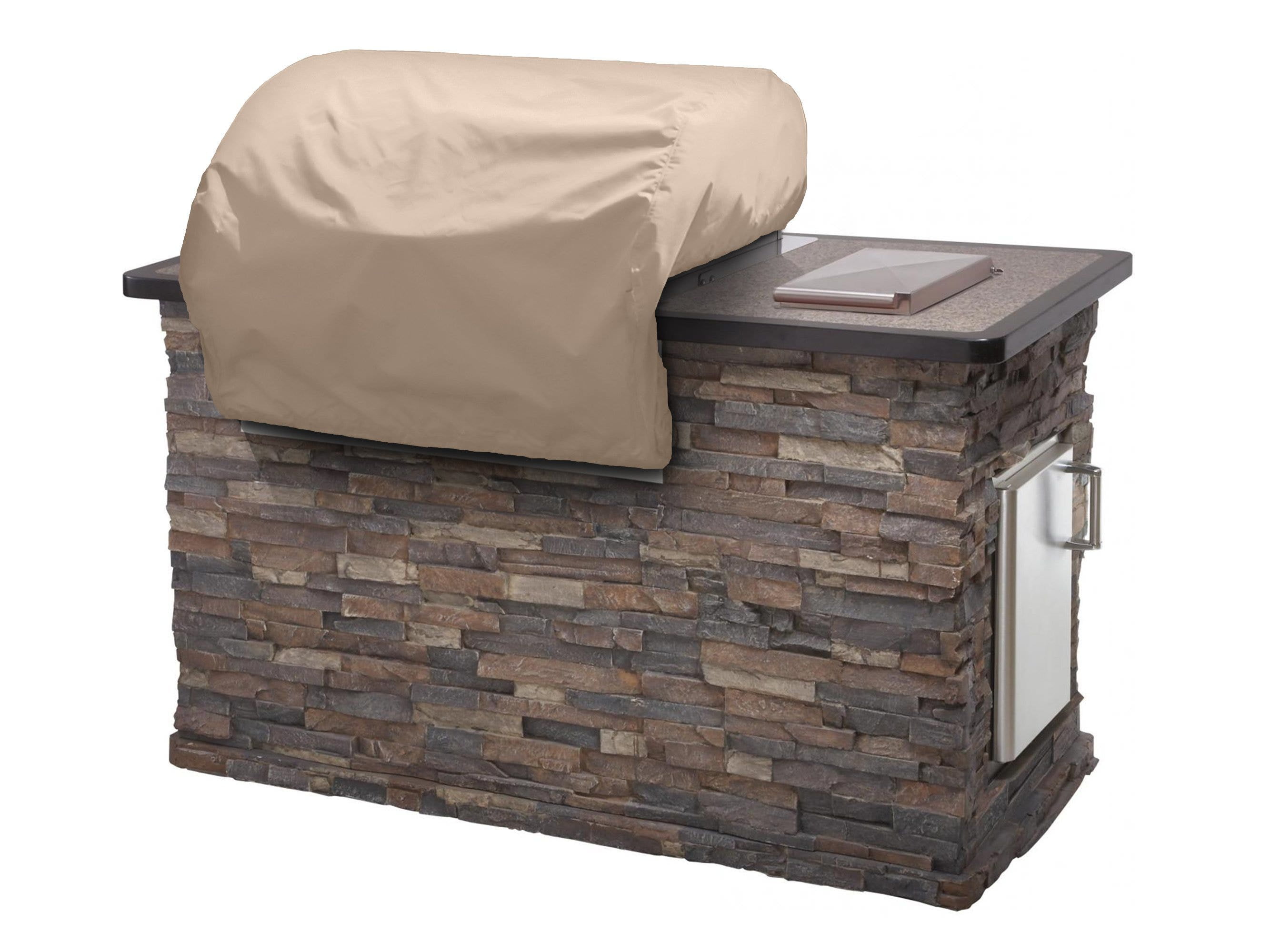 Island Grill Couvertures 86W X 44D X 48H Black Vinyl