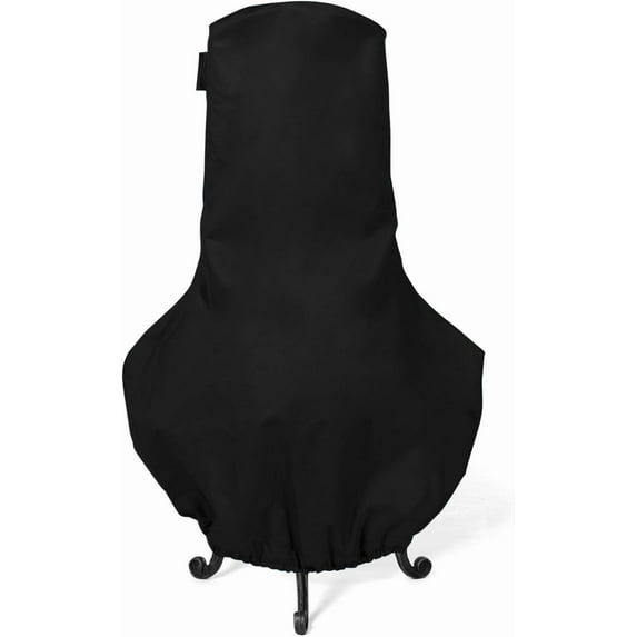 Covermates Chiminea Cover - Weather Resistant Polyester, Adjustable Drawcord, Elastic Hem, Grill and Heating, 28DIAMETER x 48H, Black