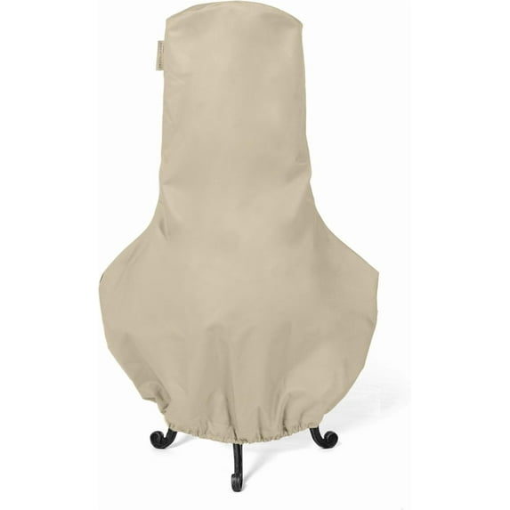 Covermates Chiminea Cover - Weather Resistant Polyester, Adjustable Drawcord, Elastic Hem, Grill and Heating, 28DIAMETER x 48H, Khaki