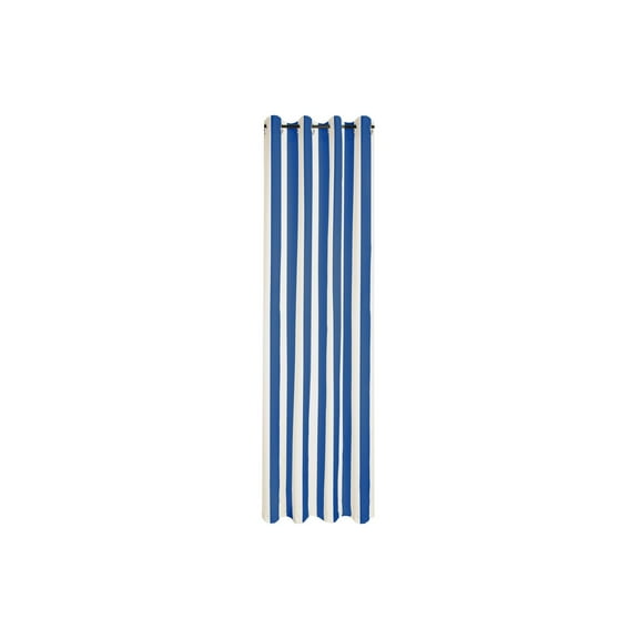 Covermates Outdoor Curtain Panel – Water-Resistant All-Weather Patio Curtain with Rust-Resistant Grommets, Weighted Hem & UV Protection, 50"W x 84"L, Royal Blue Stripe