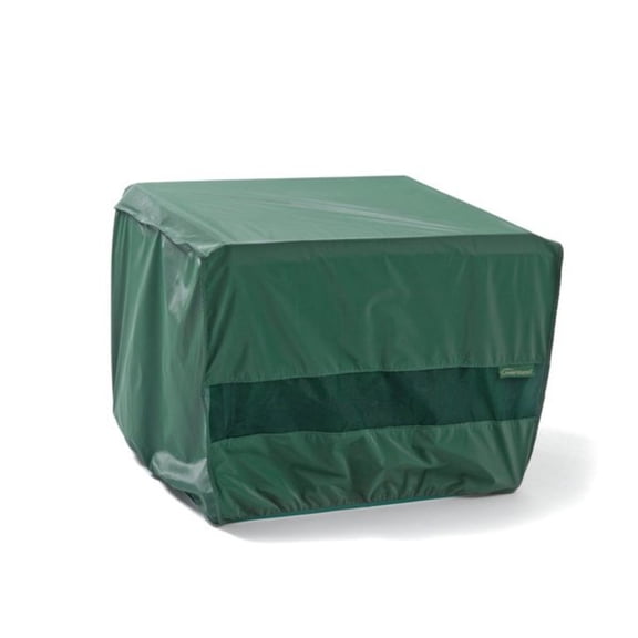 Classic Deck Box Cover – Durable 12-Gauge Vinyl with Polyester Lining, Elastic Hem & Mesh Vent for Moderate Weather Outdoor Storage Protection, 24W x 24D x 18H, Green