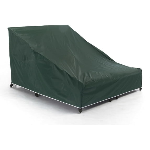 Covermates Double Chaise Lounge Covers - Light Weight Material, Weather Resistant, Elastic Hem, Seating and Chair Covers, 63W x 82D x 38H, Green