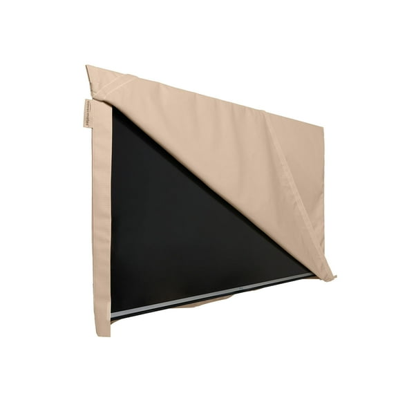 Covermates Ultima Outdoor Flip Top TV Cover – Heavy-Duty Polyester, Water-Resistant Protection for Patio & Deck TVs, Roll-Up Front, Touch Fastener Closure & Remote Pouch, 50-54 Inches, Ripstop Tan