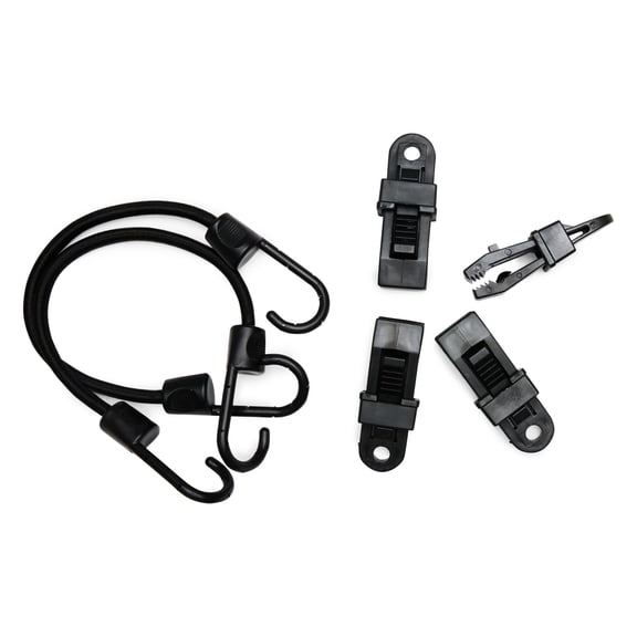 Covermates Outdoor Furniture Cover Clamps – Adjustable Clips with Elastic Bungee Cords