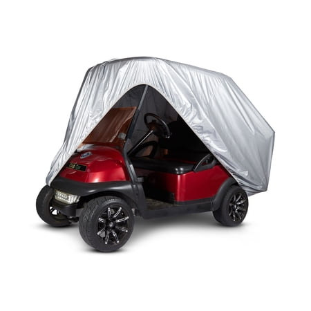Covermates Golf Cart Cover - Light Weight Polyester, Reflective Surface, Elastic Hem, Power Sports Covers, Silver