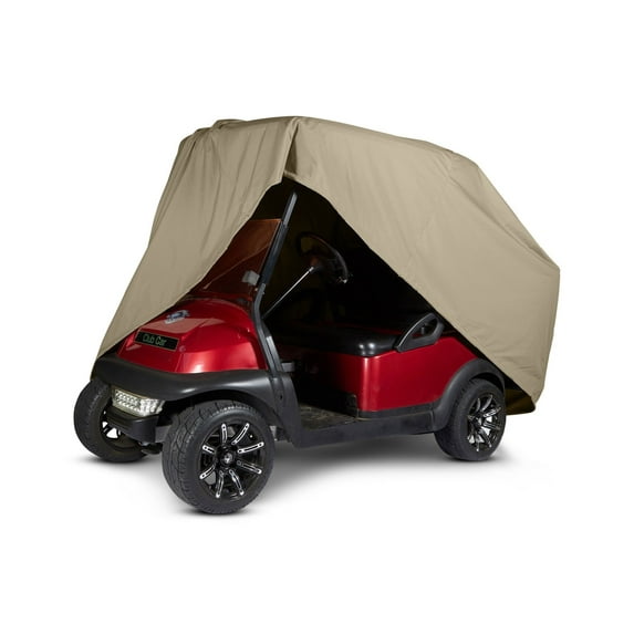 Covermates Golf Cart Cover - Light Weight Polyester, Weather Resistant, Drawcord Hem, Power Sports Covers, Khaki