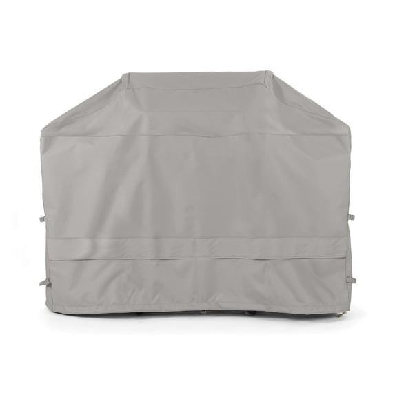 Covermates Grill Cover - Heavy-Duty Polyester, Weather Resistant, Drawcord Hem, Grill and Heating-Ripstop Grey