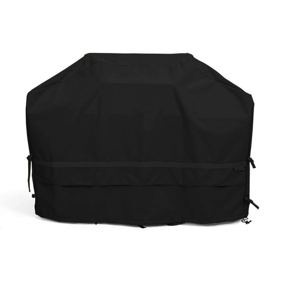 Covermates Prestige Grill Cover – Heavy Duty All-Weather Water-Resistant Outdoor BBQ Cover with 900D Solution-Dyed Polyester, Adjustable Buckle Straps, Reinforced Handles, Mesh Vents, 57 Inch, Black