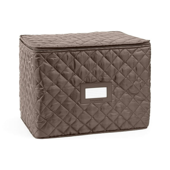 Covermates Keepsakes - Adjustable Glassware Storage - Padded Protection - ID Window - Stain Resistant - Machine Washable - China Storage, Bronze