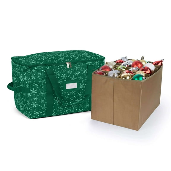 Covermates Adjustable Ornament Storage Bag  – 12 Xtra-Tall Ornaments – (1) 12-Inch Trays