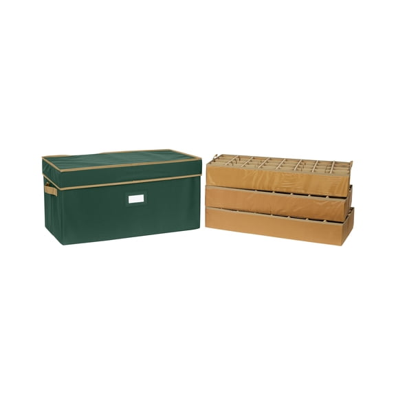 Covermates Keepsakes - Adjustable Storage Box - Configurable FlexGrid Compartments - Heavy Duty Polyester - Reinforced Handles - Closet Storage-Green