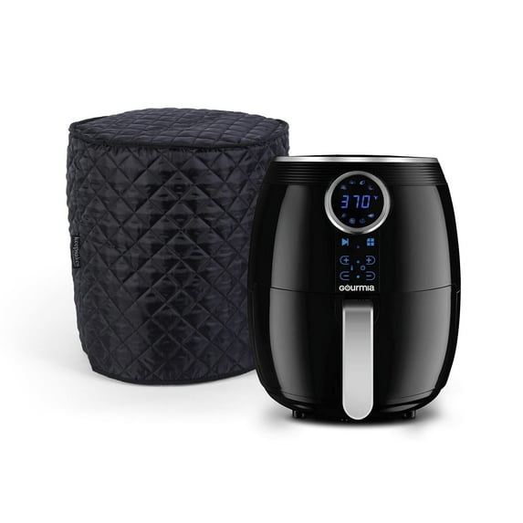 Covermates Keepsakes - Air Fryer / Deep Fryer Cover - Dust Protection - Stain Resistant - Washable - Appliance Cover, Black