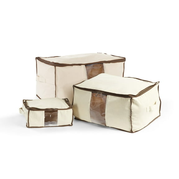 Covermates Keepsakes - Canvas Storage Bag - Premium Canvas - Carrying Handles - Dual Zipper Pulls - Indoor Storage, Natural