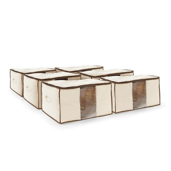 Covermates Keepsakes - Canvas Storage Bag - Premium Canvas - Carrying Handles - Dual Zipper Pulls - Indoor Storage, Natural