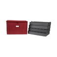 thumbnail image 1 of Covermates Keepsakes China Cups and Coffee Mugs Storage Box - Stackable, Reinforced Handles, China Storage, Red Heather, 1 of 7