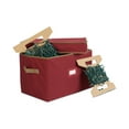 thumbnail image 1 of Covermates Keepsakes Christmas Light Storage Box - Carrying Handles, Sturdy Interior Walls - Holiday Storage, Red, 1 of 9