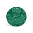 thumbnail image 1 of Covermates Keepsakes Christmas Wreath Storage Bag - Heavy Duty Polyester - Interior Pouch - Dual Zipper Pulls - Holiday Storage, Green Snowflake, 1 of 8