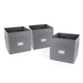 thumbnail image 1 of Covermates Keepsakes - Cube Storage Bin - Heavy Duty Material - ID Window - Pull Handles - Indoor Storage, Graphite, 1 of 6